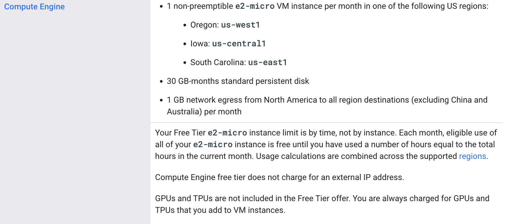 Free compute instance on GCP e2-micro